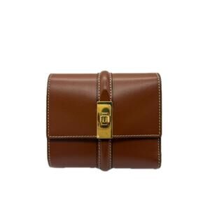 CELINE Celine 16 Seize Small Trifold Wallet Tan 10F523CQ7.04LU Brown Calf Lea...
